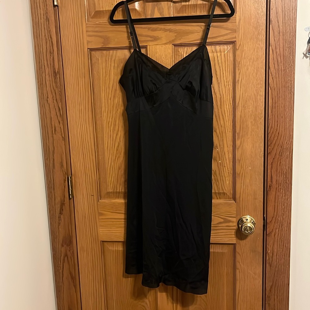 Vintage black wavy trim Yolande slip